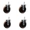 Service Caster 5'' High Temp Phenolic Wheel Swivel 7/16'' Grip Ring Stem Caster Set, 4PK SCC-GR20S514-PHRHT-716138-4 - alternate 1